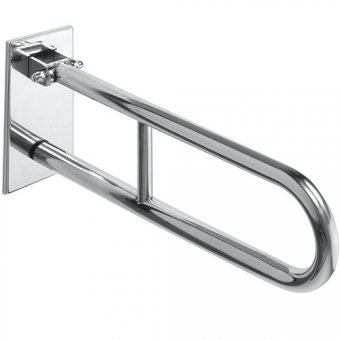 Atlenkiama atrama Bemeta Help 900 mm, su  tvirtinimo apdaila, nerūdijančio plieno blizgi 